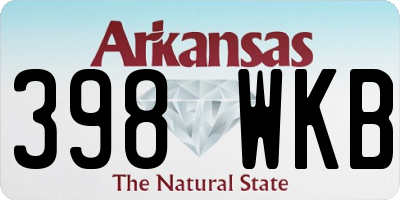 AR license plate 398WKB