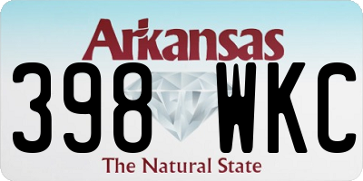 AR license plate 398WKC