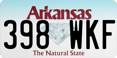 AR license plate 398WKF