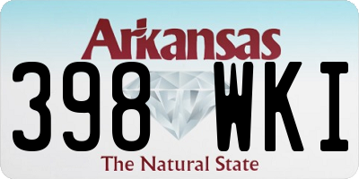 AR license plate 398WKI