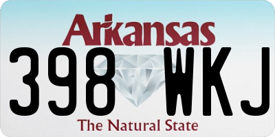AR license plate 398WKJ