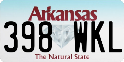 AR license plate 398WKL