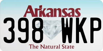 AR license plate 398WKP