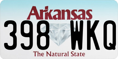 AR license plate 398WKQ