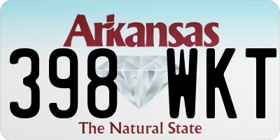 AR license plate 398WKT