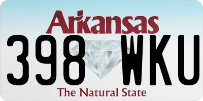 AR license plate 398WKU