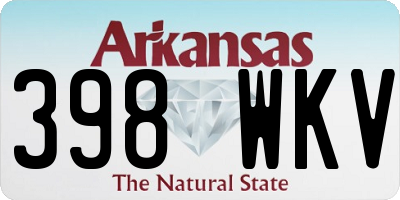 AR license plate 398WKV