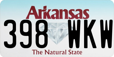 AR license plate 398WKW