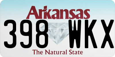 AR license plate 398WKX