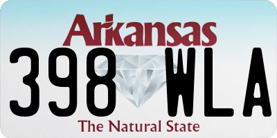 AR license plate 398WLA