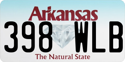 AR license plate 398WLB