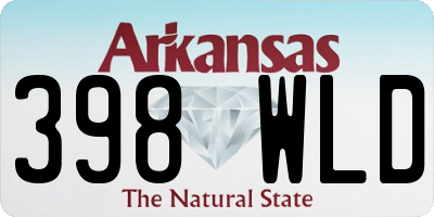 AR license plate 398WLD