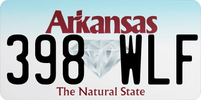 AR license plate 398WLF