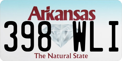 AR license plate 398WLI