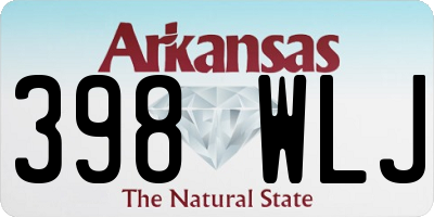 AR license plate 398WLJ