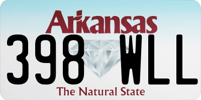 AR license plate 398WLL