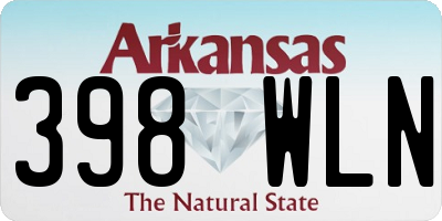 AR license plate 398WLN