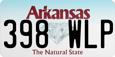 AR license plate 398WLP