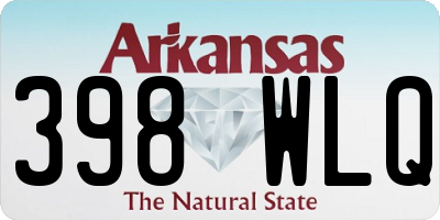 AR license plate 398WLQ