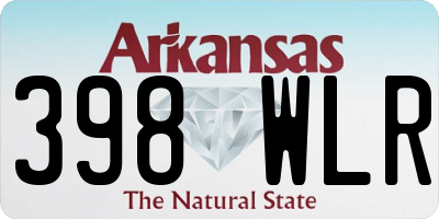AR license plate 398WLR
