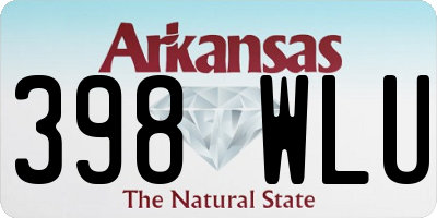 AR license plate 398WLU