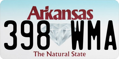 AR license plate 398WMA