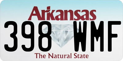 AR license plate 398WMF
