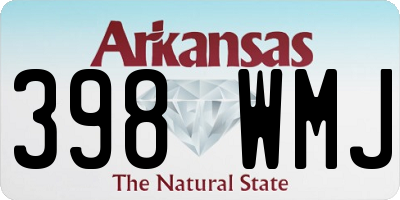 AR license plate 398WMJ