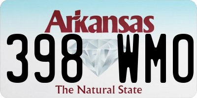 AR license plate 398WMO