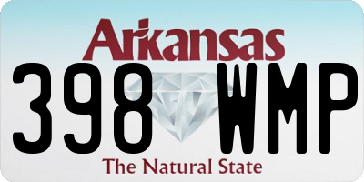 AR license plate 398WMP