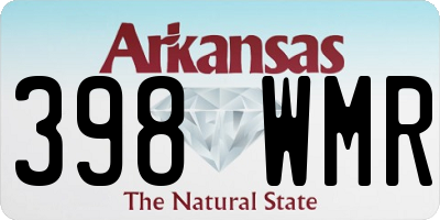 AR license plate 398WMR