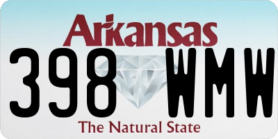 AR license plate 398WMW