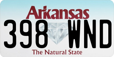 AR license plate 398WND
