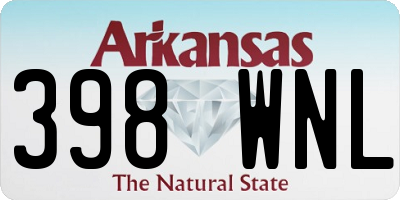 AR license plate 398WNL