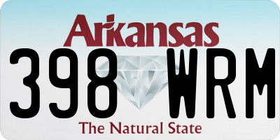 AR license plate 398WRM