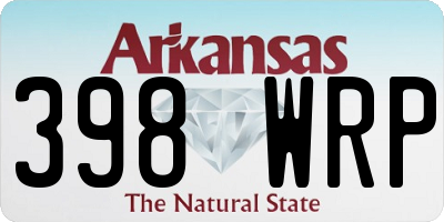AR license plate 398WRP
