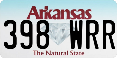 AR license plate 398WRR