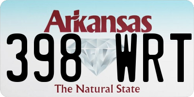 AR license plate 398WRT