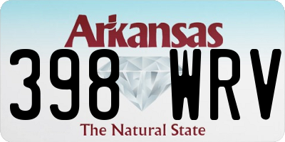 AR license plate 398WRV