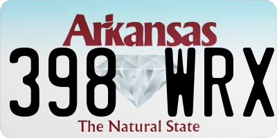 AR license plate 398WRX