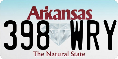 AR license plate 398WRY
