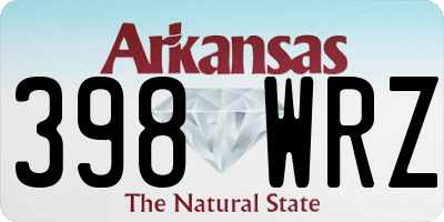 AR license plate 398WRZ