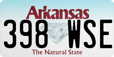AR license plate 398WSE