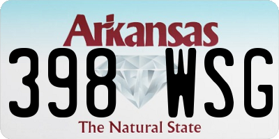 AR license plate 398WSG