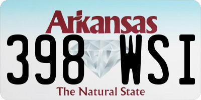 AR license plate 398WSI
