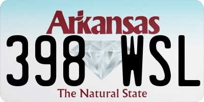 AR license plate 398WSL