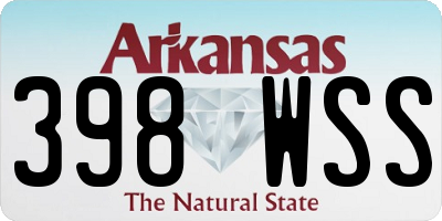 AR license plate 398WSS