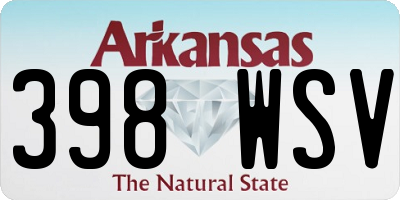 AR license plate 398WSV