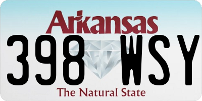 AR license plate 398WSY