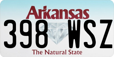 AR license plate 398WSZ
